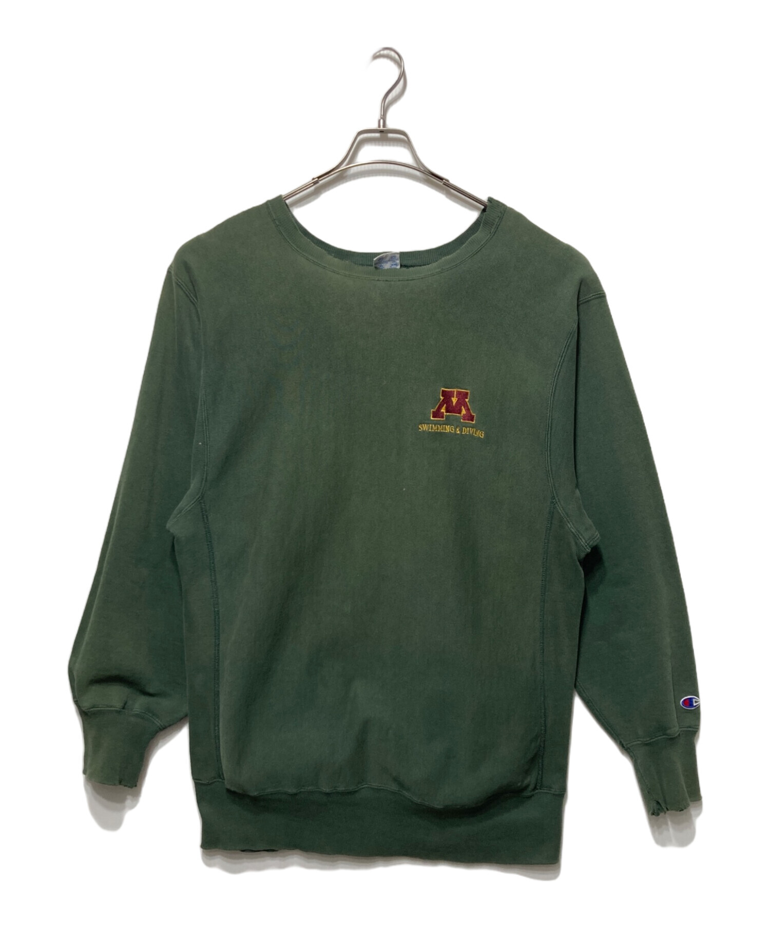 P*5様 90s championリバースウィーブスウェット緑/古着vintag 中古