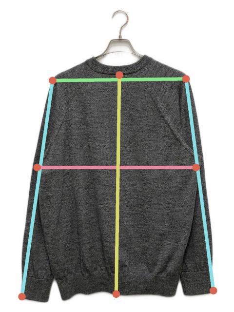 中古・古着通販】ENNOY (エンノイ) MERINO WOOL SWEATER グレー サイズ