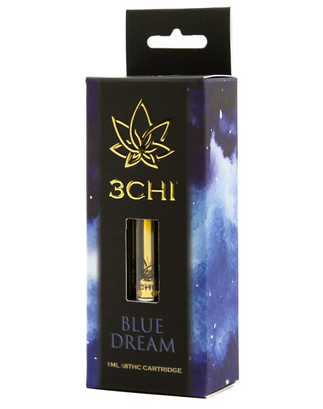 3 CHI Delta 8 1ml. Vape Cartridge 1000mg- Blue Dream