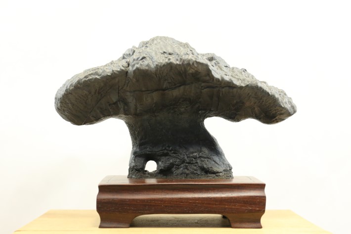 希少石 金山石 土中石 古谷石 水石 自然石 鑑賞石 盆石 木製台座付き