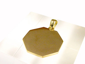 K18風水(正八角)ペンダント/梵字彫り加工 ｜ 宝石のユーマン