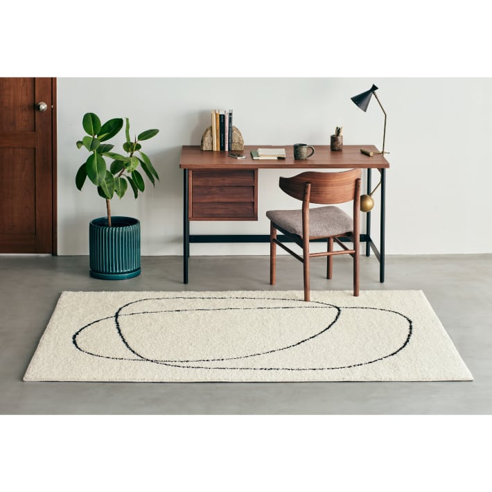 ウニコ購入 フィグレ ベージュ 無地 ラグ 約200cm x 200cm ウニコ購入