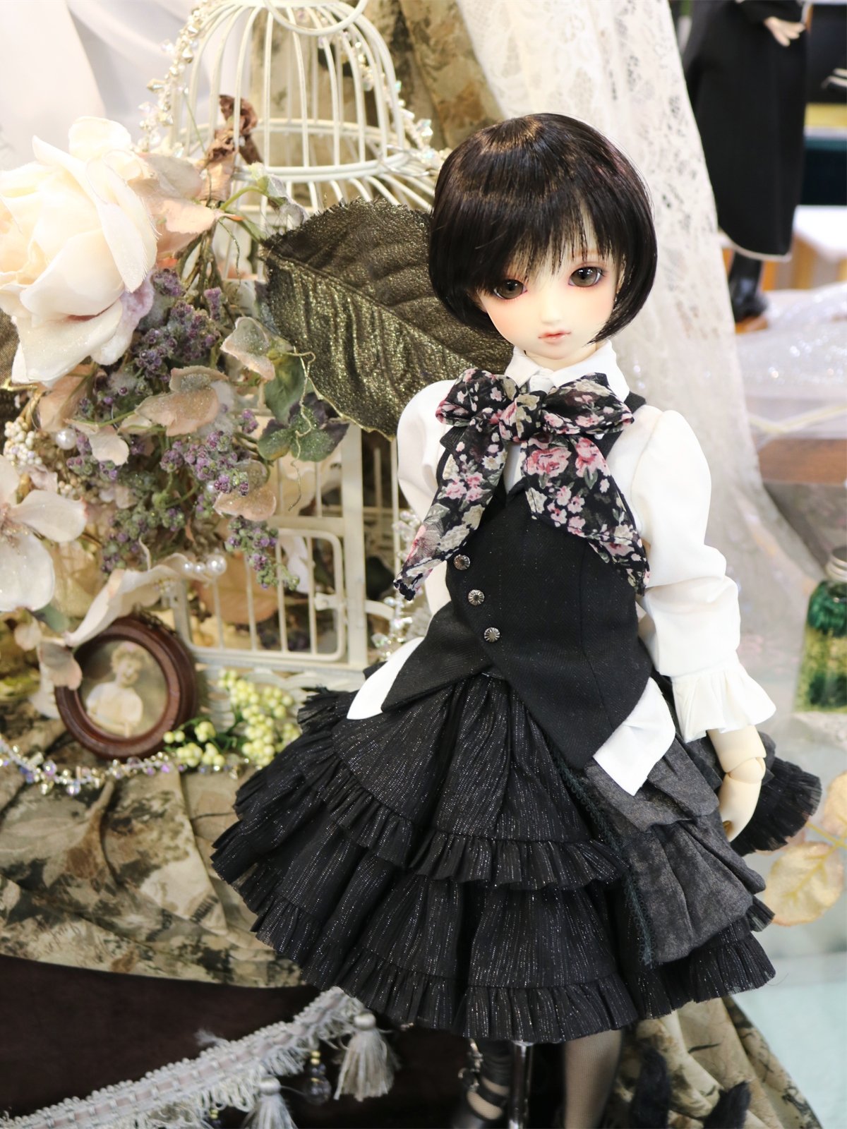 対応サイズも幅広い！ぽんぽんパニエ（黒ラメ）のご紹介♪ | ドール