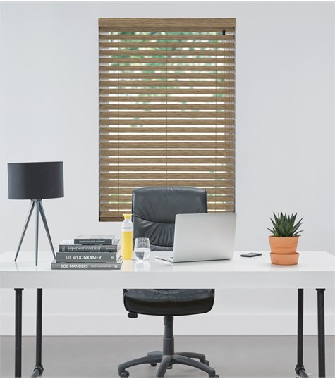 Bruine Houten Jaloezie 63mm Op Maat (Dark Oak ND1107 ) - Veneta.com