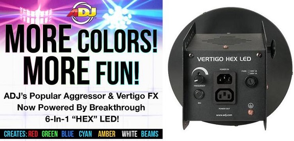 American DJ VERTIGO HEX LED Classic American DJ Effect with HEX