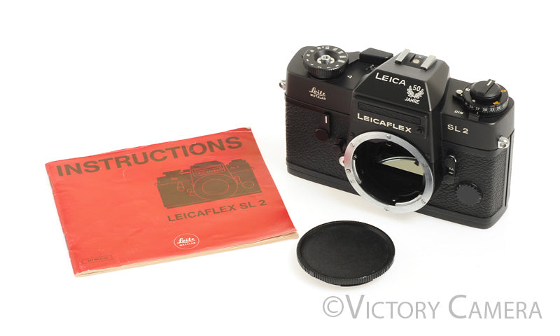 Leica Leicaflex SL2 SL 2 Black 50 JAHRE 35mm Film Camera -Good Seals-