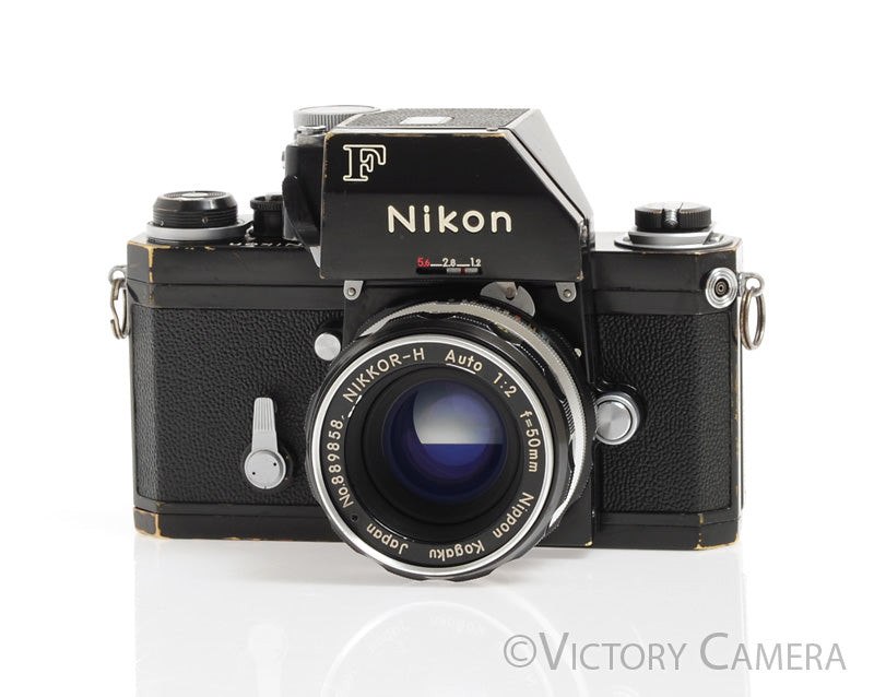 Nikon F Black Camera Body w/ FTN Photomic Prism & 50mm f2 Lens [EXC+]