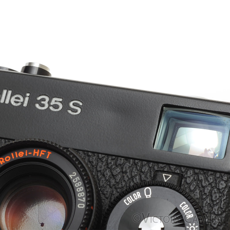 Rollei 35S 35 S Black 40mm f2.8 Zeiss Sonnar Camera -Good Meter- [EXC]