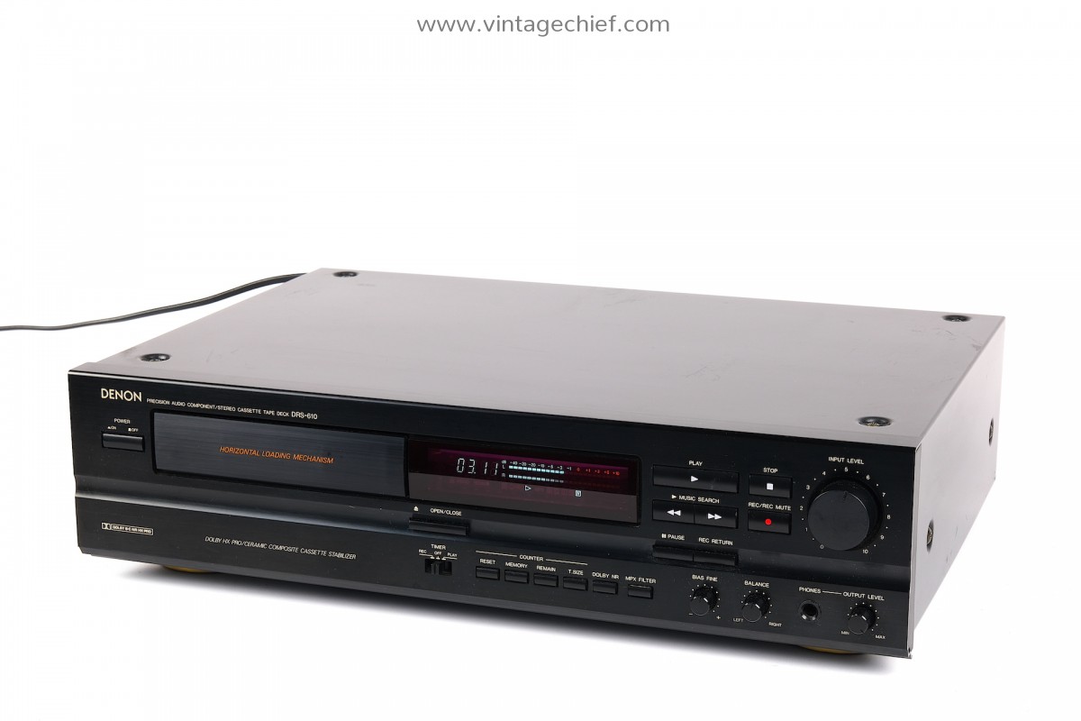 Denon DRS-610 Cassette Deck | Black | Tape Deck | Audio | HiFi