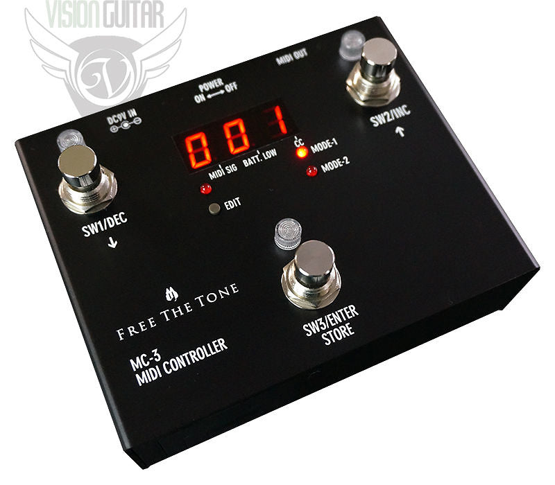 Free The Tone Programmable MIDI Controller MC-3 | Vision Guitar