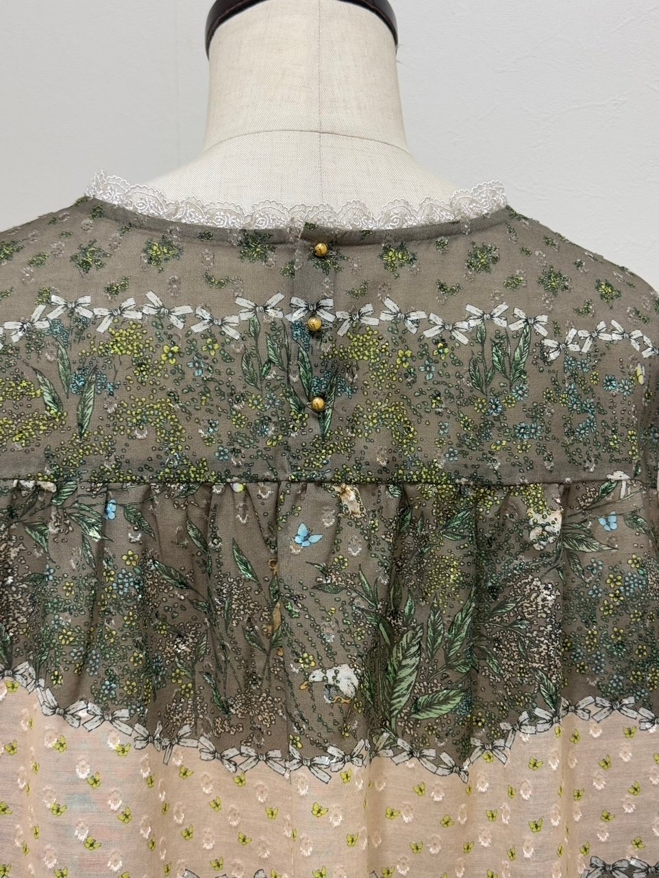 yukiemon（ユキエモン）リボンボーダーブラウス（3L）5670190 | 陽氣屋