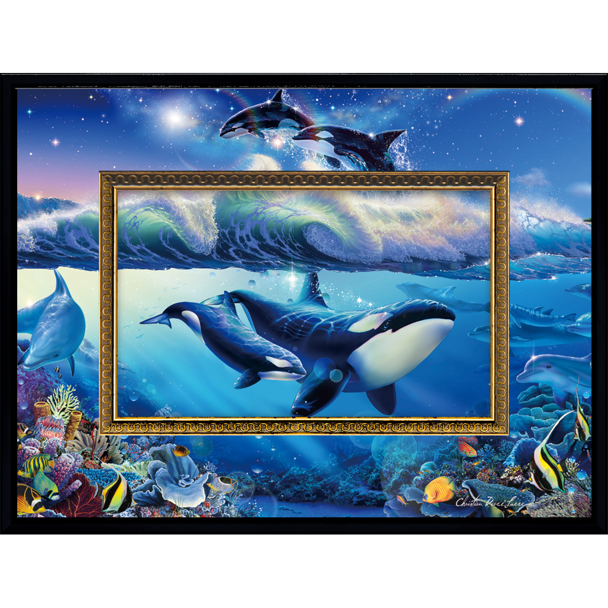 クリスチャン・リース・ラッセン ビッグアート「ブルーワールド2（S