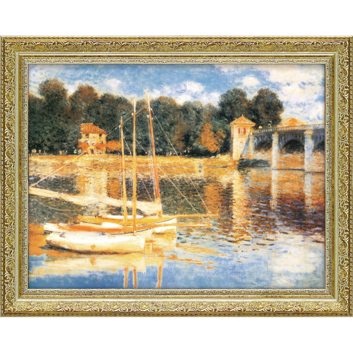 モネ 湖畔 ヨット 模写 モネ湖畔ヨット模写