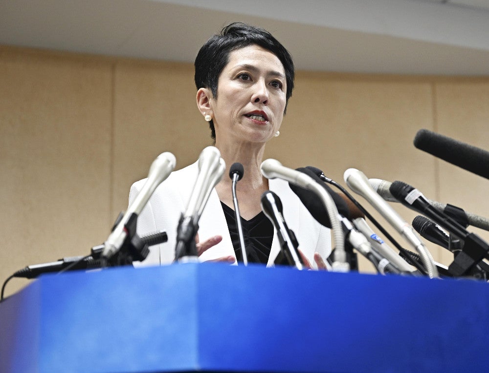 蓮舫氏、東京都知事選挙への出馬を立憲民主党本部で表明…「反自民党