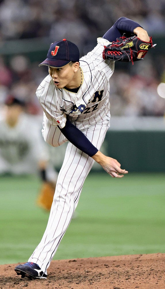 WBC:WBC侍ジャパン湯浅京己、3者連続三振の好リリーフ…「非常識な