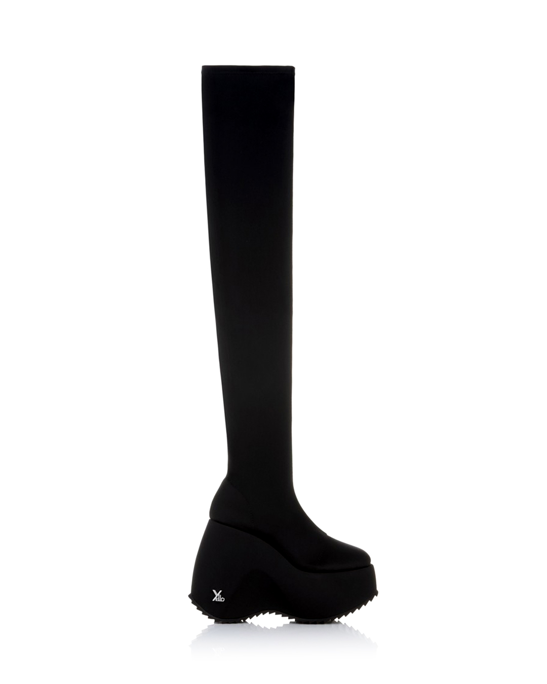 YELLO / TOKYO BLACK PLATFORM LONG BOOTS