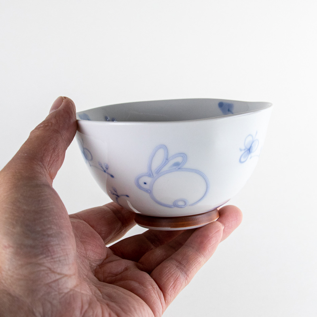 有田焼やきもの市場 | 有田焼 【名入れ・名前入り】一珍花うさぎ（青