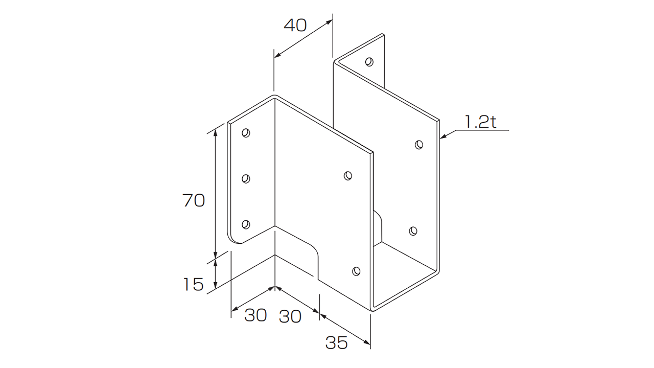 天井)根太受け金物 JH-T204・206 | オリジナル金物 | 製品情報 | 山菱