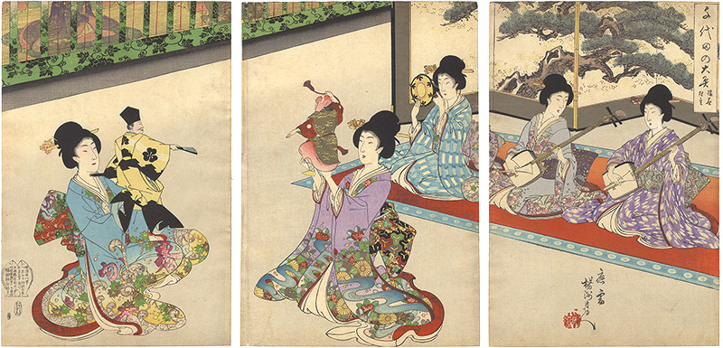 周延「千代田の大奥 猿若狂言」 | 山田書店美術部オンラインストア