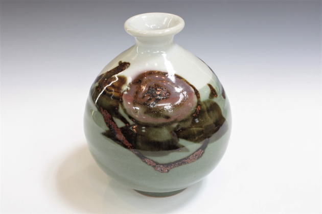 柳瀬美術店 / 田村耕一「椿徳利-1」共箱[TAMURA Koichi]Sake Flask