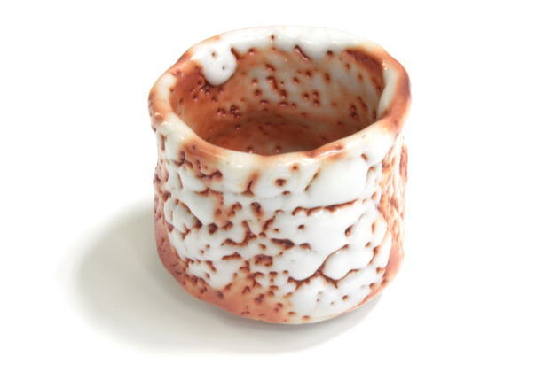 柳瀬美術店 / 林 正太郎「赤志野ぐい呑-5」共箱[HAYASHI Shotaro]Sake cup