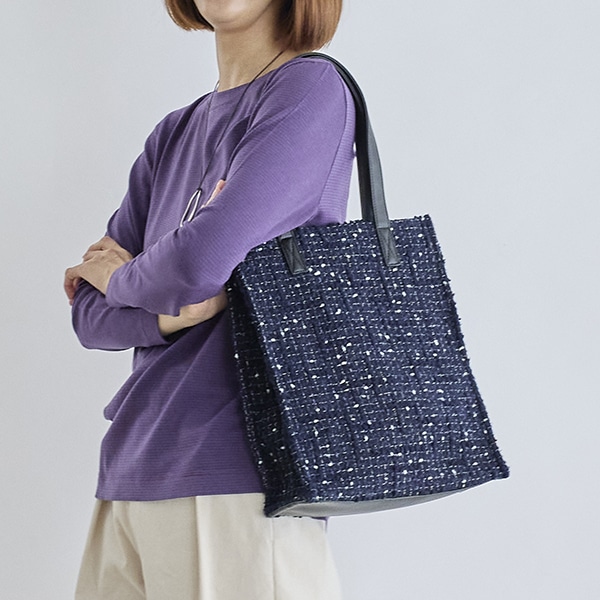 ツイードトートバッグ(ネイビー)｜SALE（ファッション）｜料理家 栗原