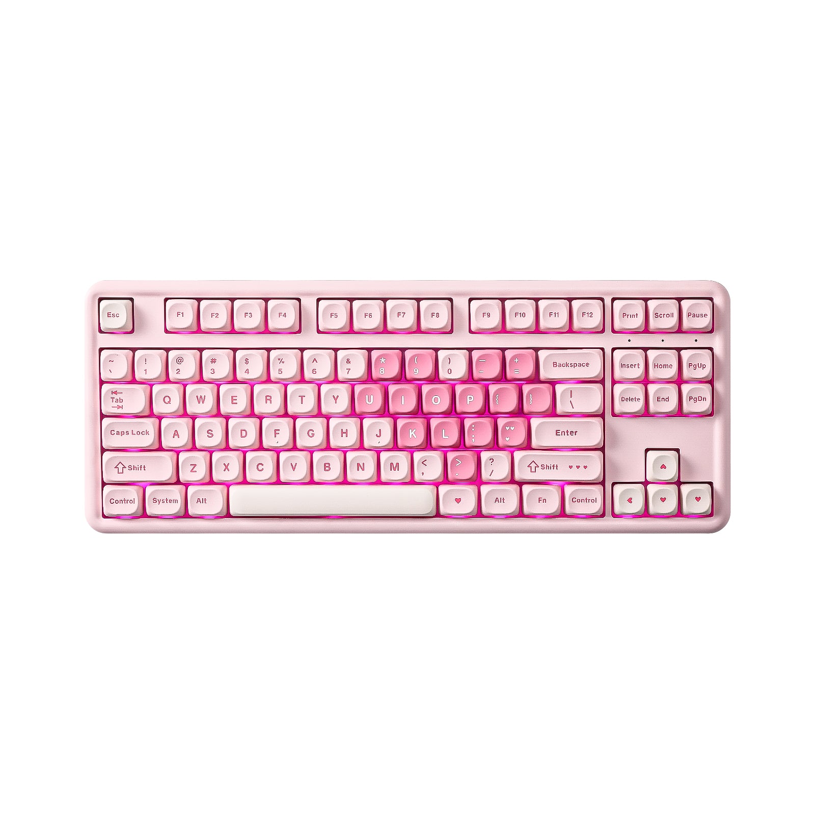YUNZII B87 Pink QMK/VIA Custom Mechanical Keyboard – YUNZII KEYBOARD