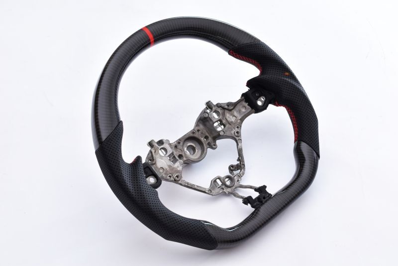 SimoniRacingX2ステアリングカーボンルックレザーステアリングホイール