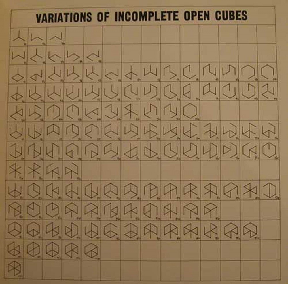 希少）ソル・ルウィット Incomplete Open Cubes の初版本。 希少）ソル
