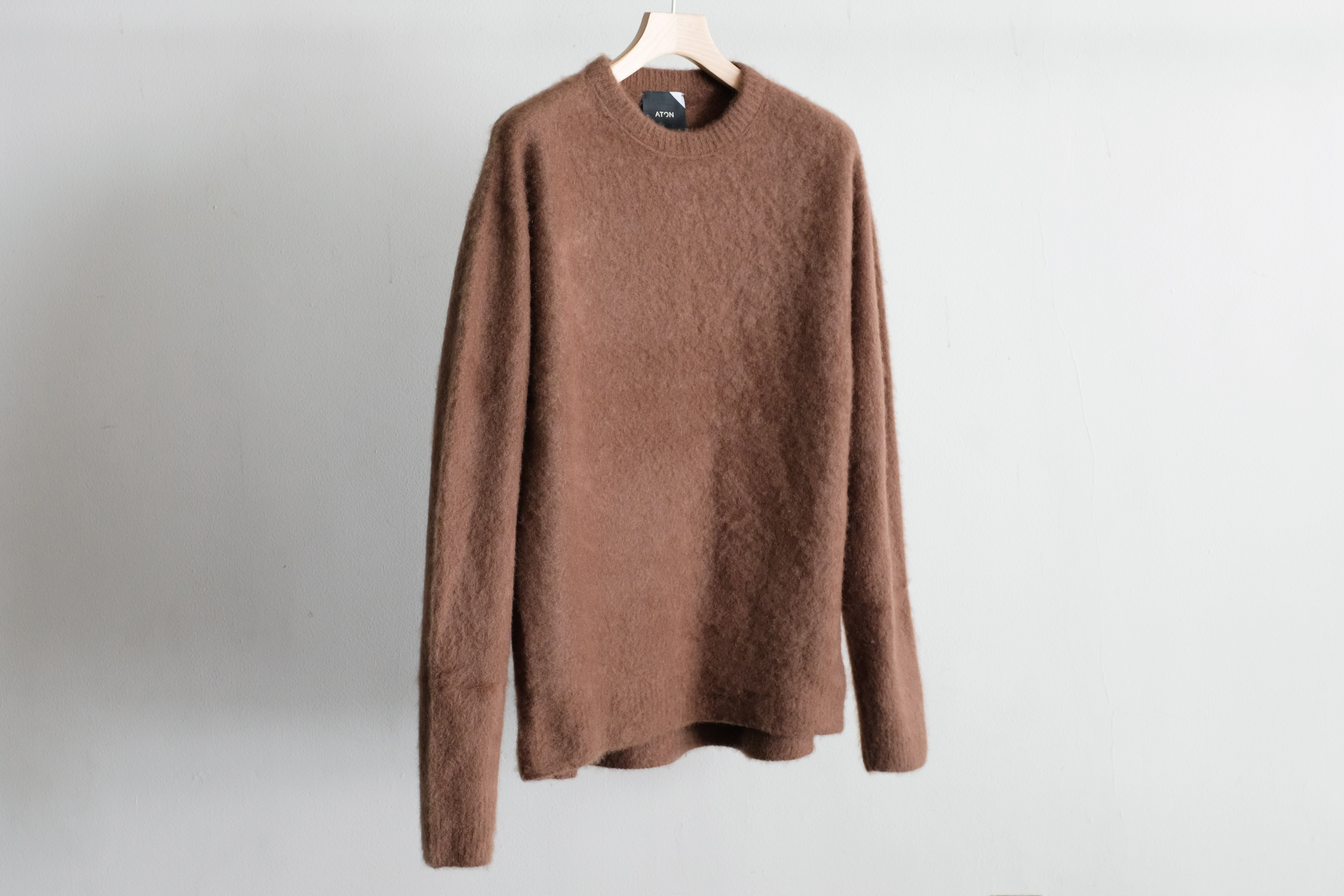 FUR CASHMERE CREWNECK SWEATER - WUNDER