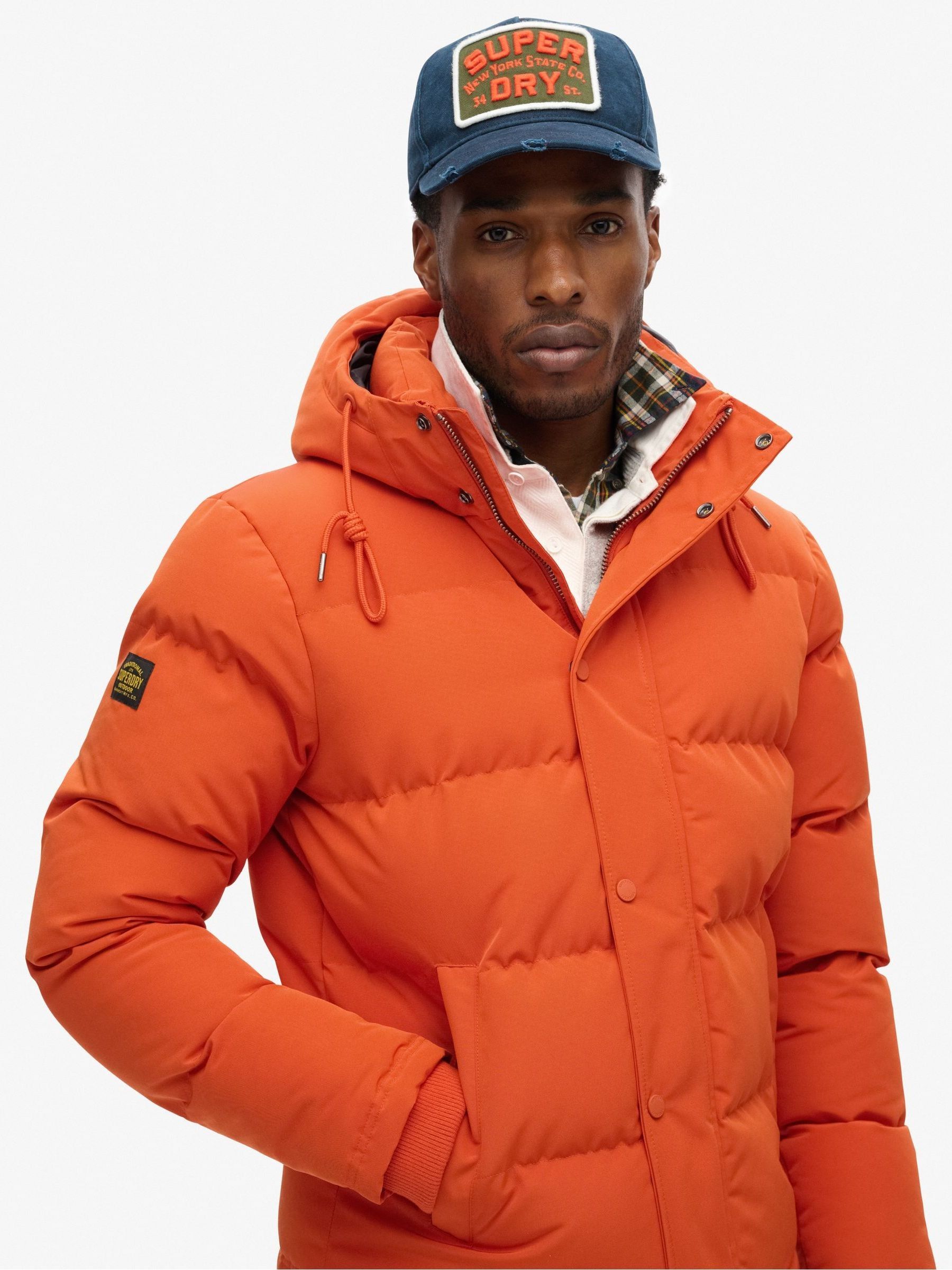 Buy Superdry Orange Everest Short Hooded Puffer Jacket from Next USA