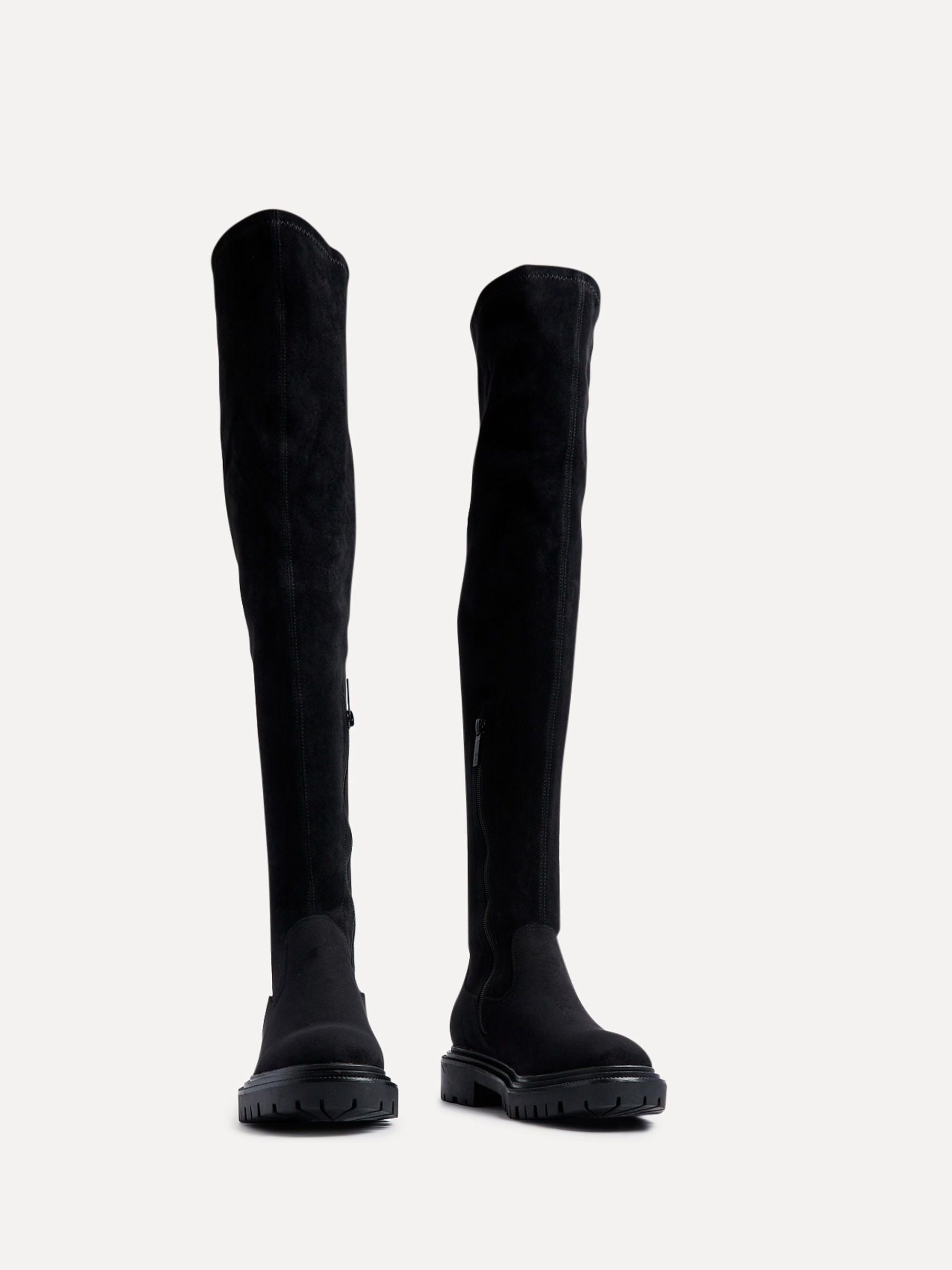 Buy Linzi Black Suede Sonny Over The Knee Long Boots from Next USA