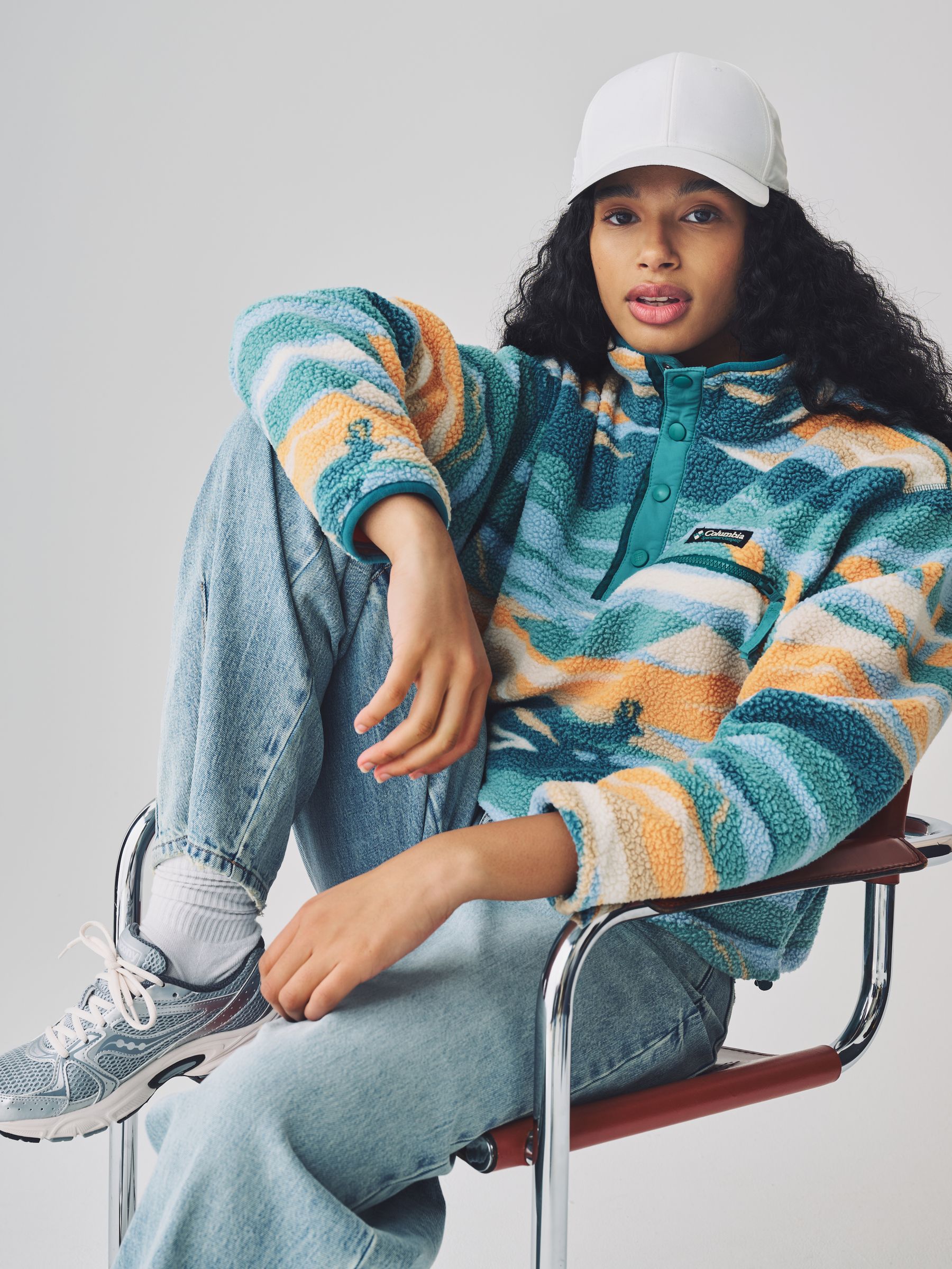 Buy Columbia Green Helvetia™ II Printed Cropped Half Snap Fleece