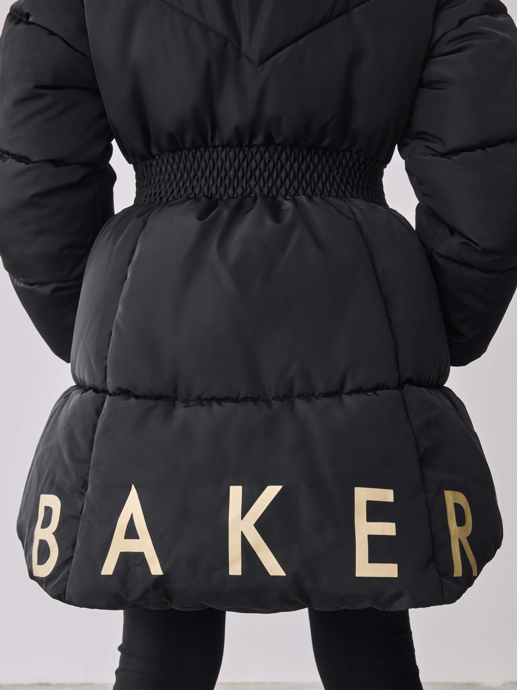 Buy Baker by Ted Baker Shower Resistant Skirted Padded Black Coat