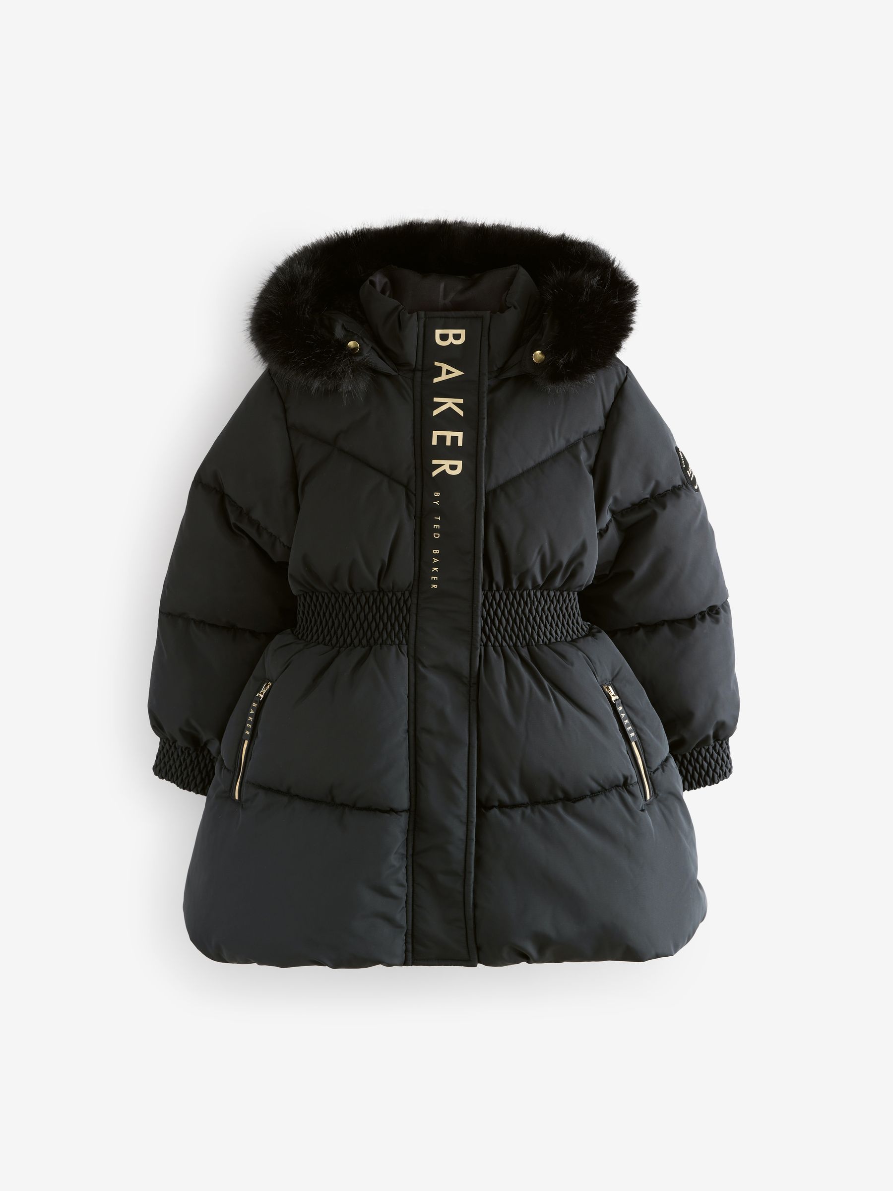 Buy Baker by Ted Baker Shower Resistant Skirted Padded Black Coat