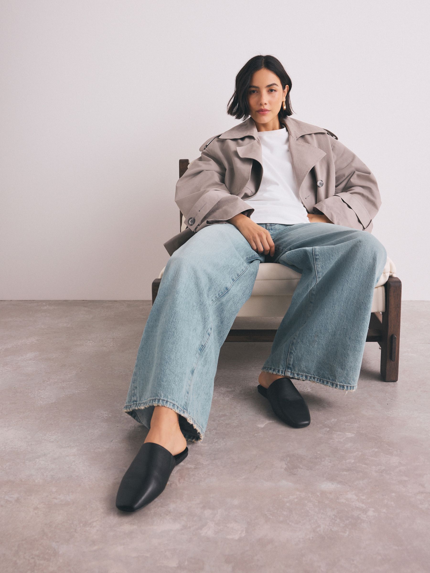 Buy Black Forever Comfort® High Cut Square Toe Mules from the Next