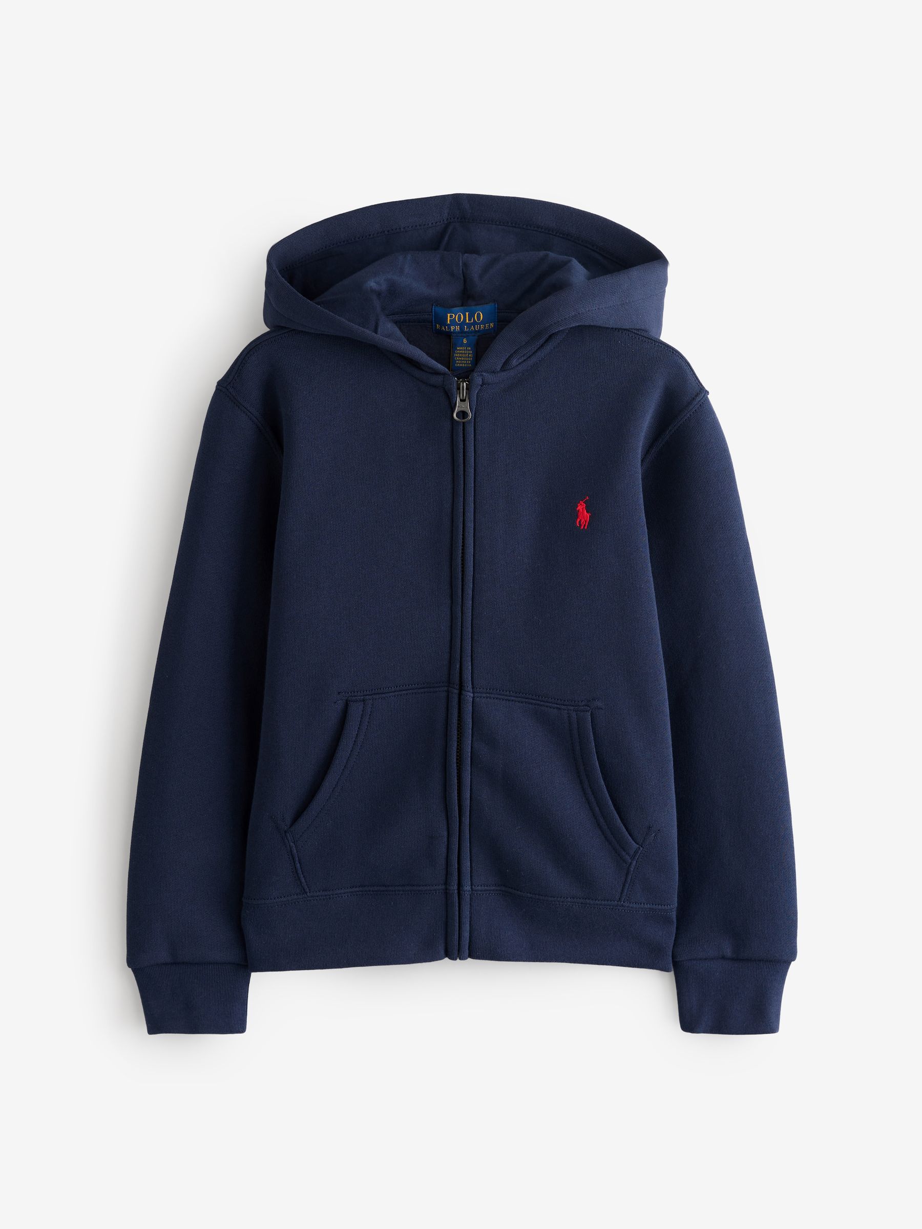 Buy Polo Ralph Lauren Blue Zip Through Logo Hoodie from Next USA