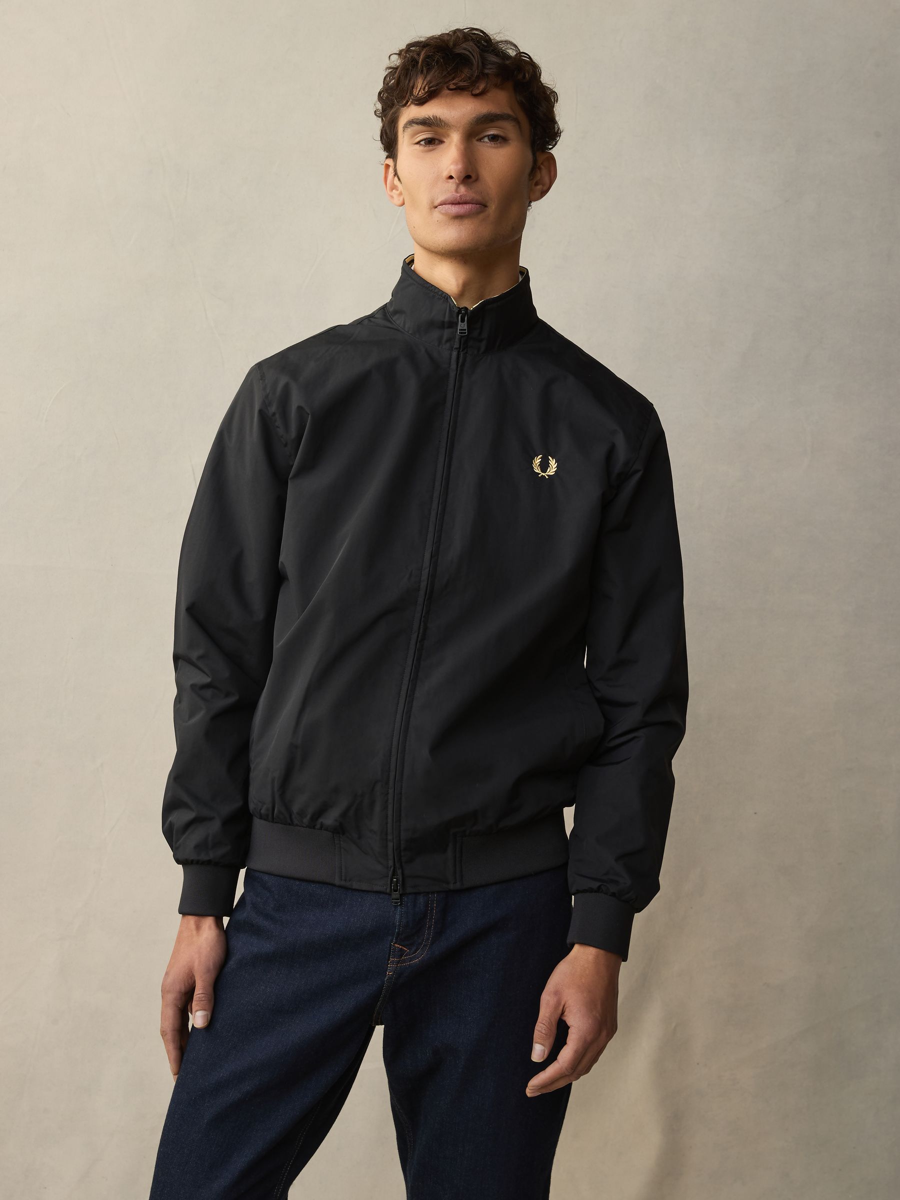 Buy Fred Perry Black Jacket from Next Canada