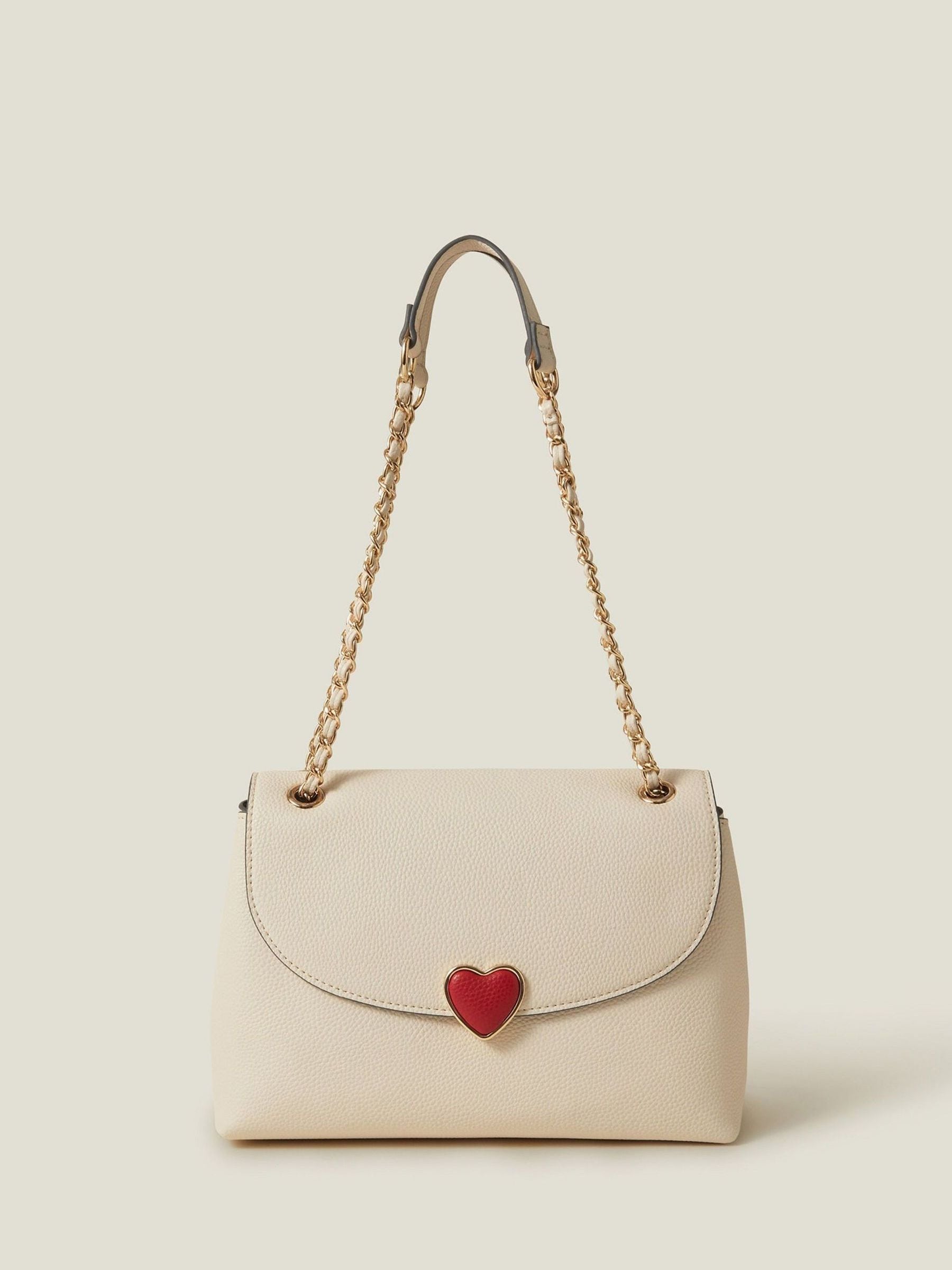 Buy Accessorize Cream Heart Shoulder Bag from the Next UK online shop