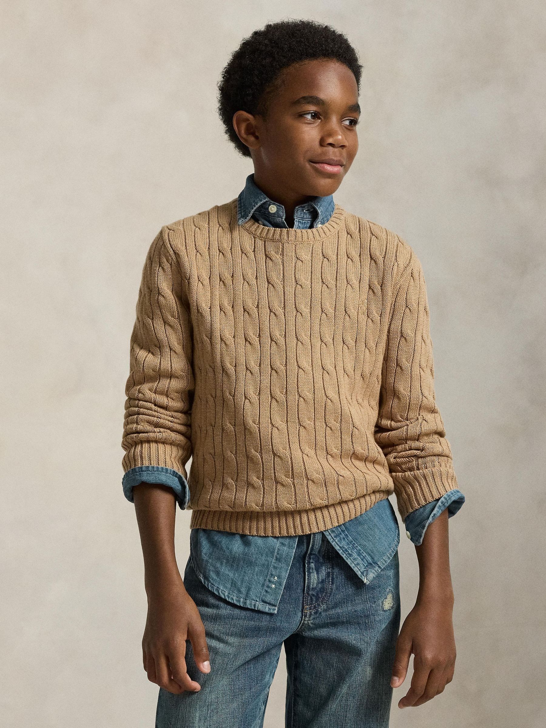 Comprar Natural - Suéter de punto trenzado Polo Ralph Lauren de