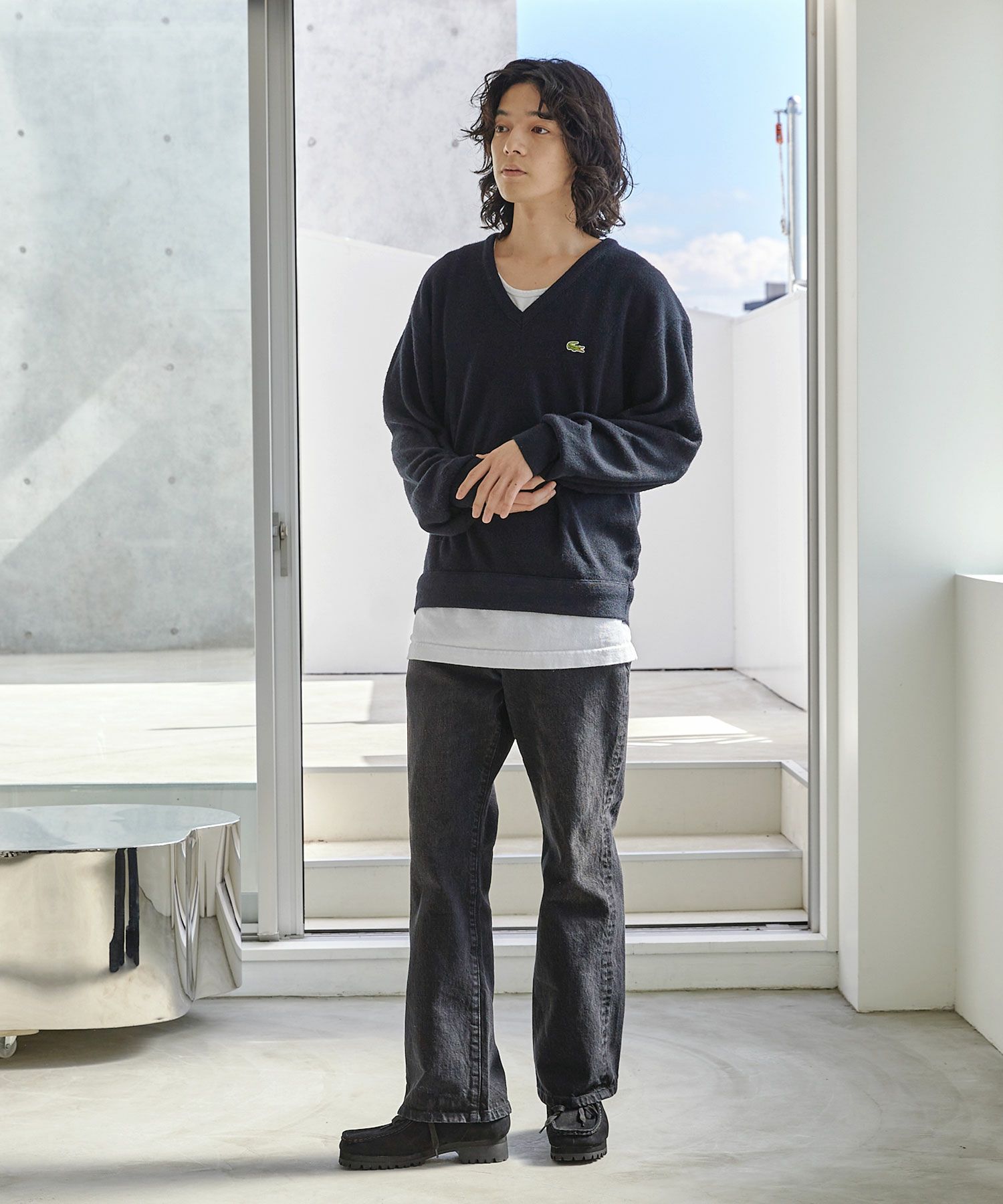 Vibram × OPENING ACT] Vibramソールヌバックリアルレザーモカシン