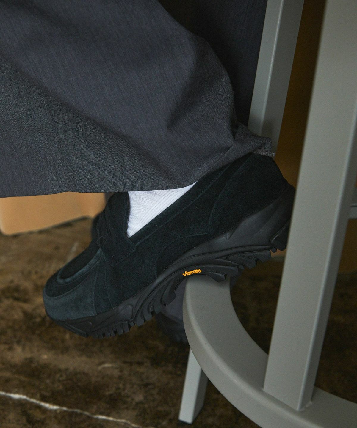 Vibram × OPENING ACT] ボリュームVIBRAMソールリアルレザースウェード