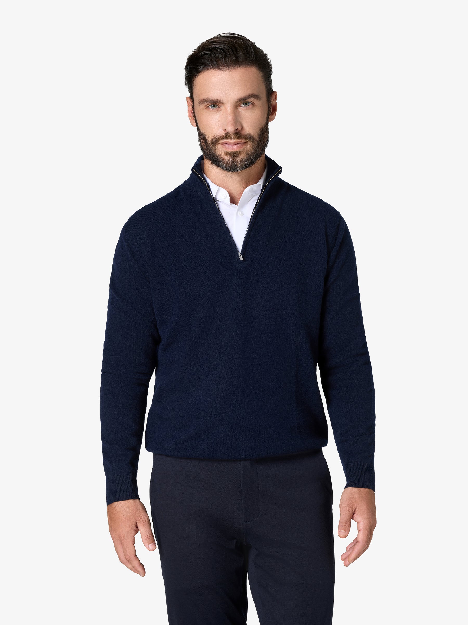 xSweater Cashmere Half-Zip - Navy