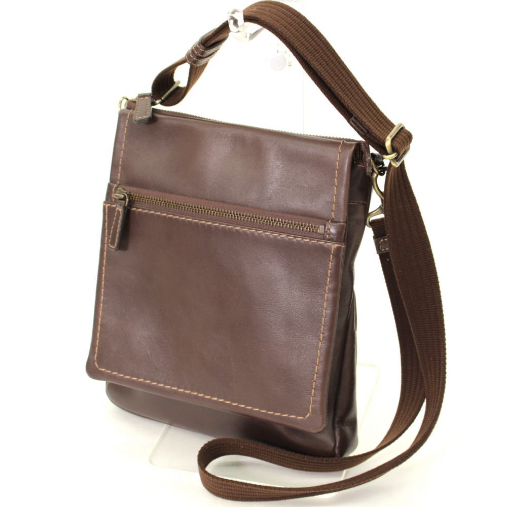 土屋鞄製造所/ロングショルダーバッグ/薄マチ/レザー/ブラウンの高価