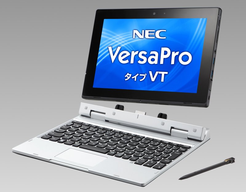 NECが企業向けWindowsタブレット新版、デジタイザーペンを内蔵可能に
