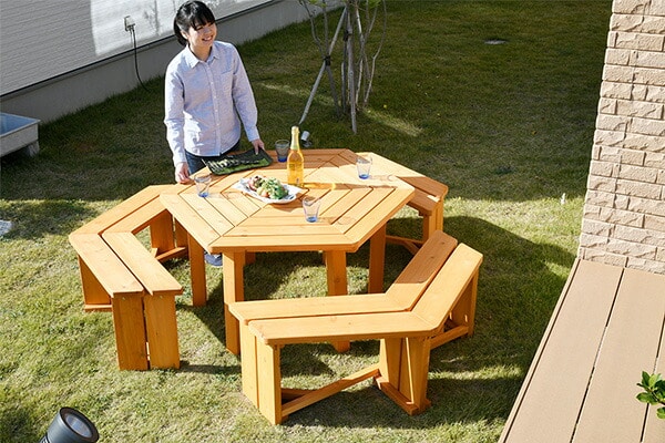 ガーデン テーブル セット 4点 HXT-135B2 | 山善ビズコム オフィス用品