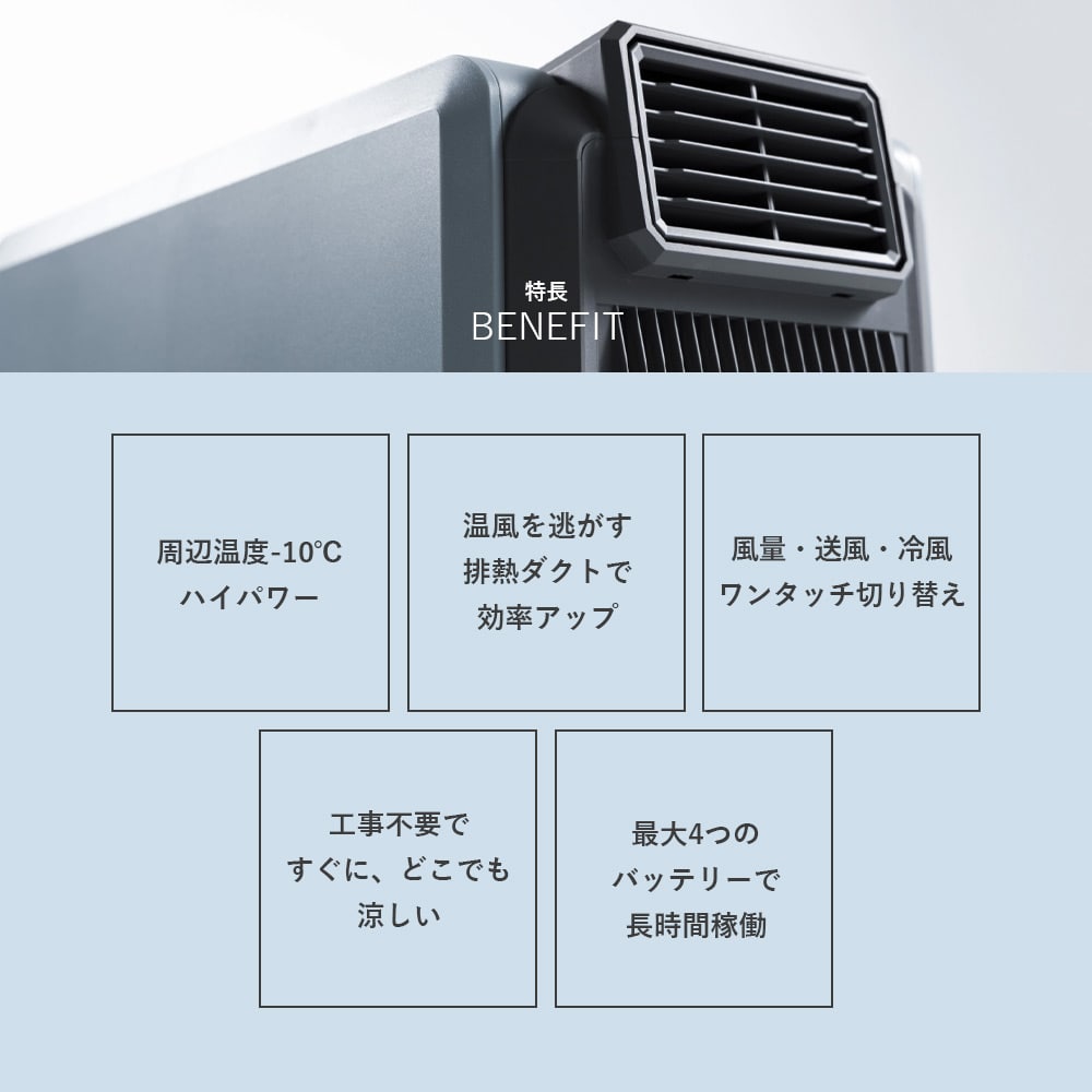 ELEIN スポットクーラー 電池パック対応 コードレス YBC-C04 | 山善