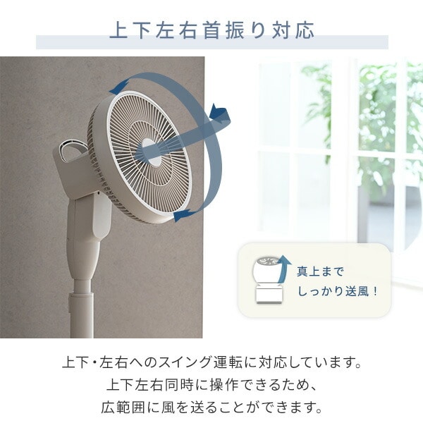 PD対応 扇風機 DC 上下左右首振り RLX-MP023 山善 | 山善ビズコム