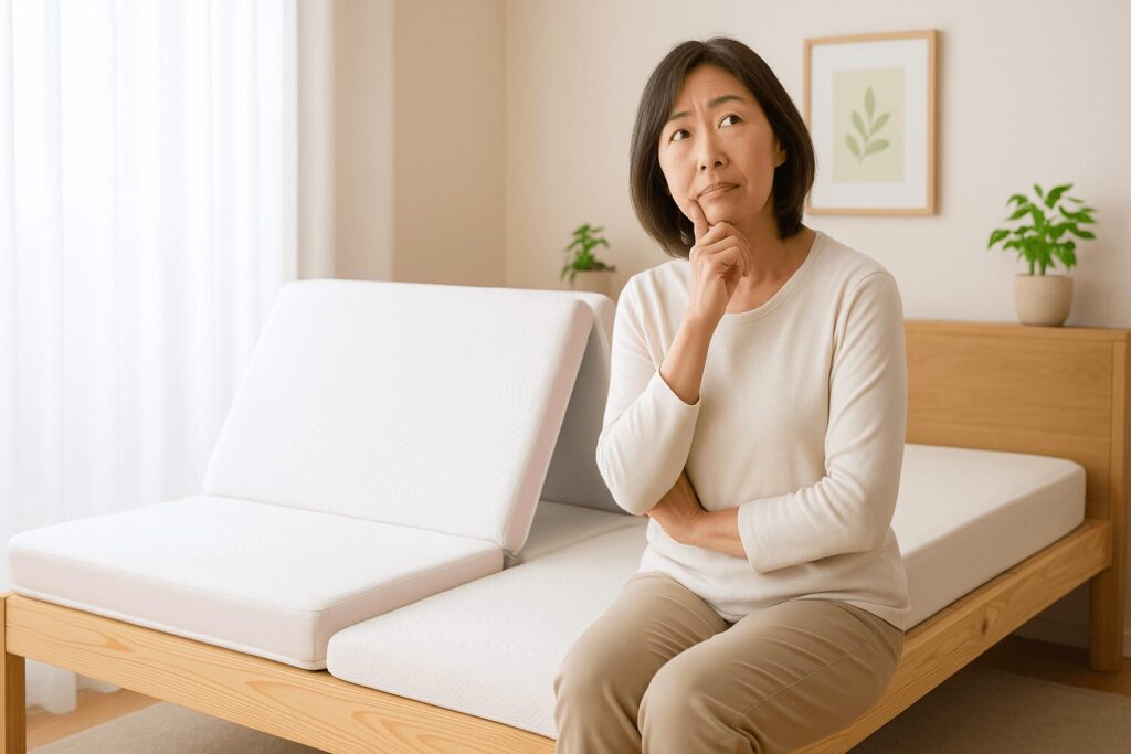 リムネ三つ折りは腰痛に悪い？「返品不可」で後悔する人と50代のリアル