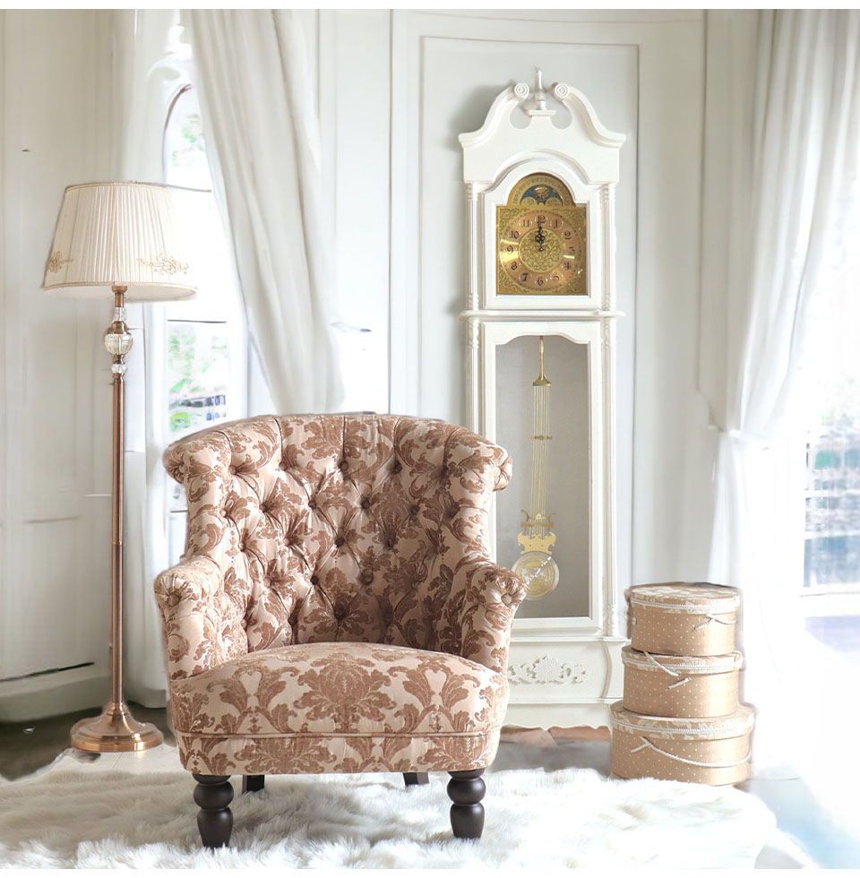 輸入家具 ハイバック パーソナルソファ 一人掛け ゴールドベージュ